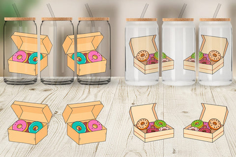 Glass Can Donut Box Sublimation artnoy 