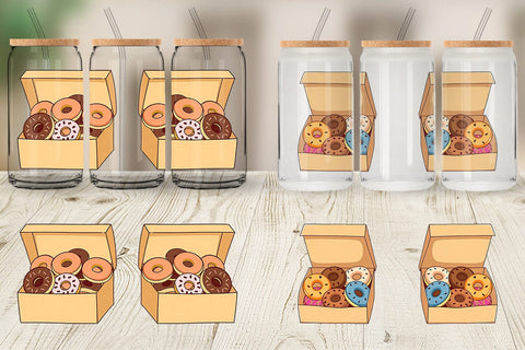 Glass Can Donut Box Sublimation artnoy 