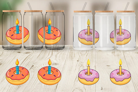 Glass Can Donut Candle Sublimation artnoy 