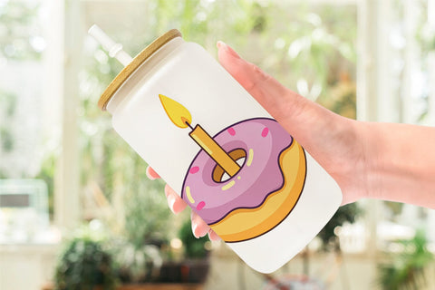 Glass Can Donut Candle Sublimation artnoy 