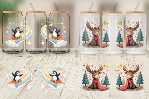 Glass Can Doodle Dream Animals Sublimation artnoy 