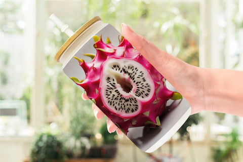 Glass Can Dragon Fruit Sublimation artnoy 