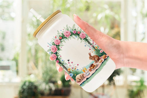 Glass Can Dreamy Garden Picnic Sublimation artnoy 