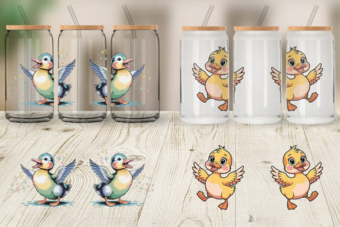 Glass Can Duck Mood Sublimation artnoy 