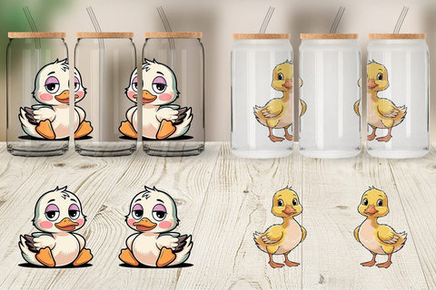 Glass Can Duck Mood Sublimation artnoy 