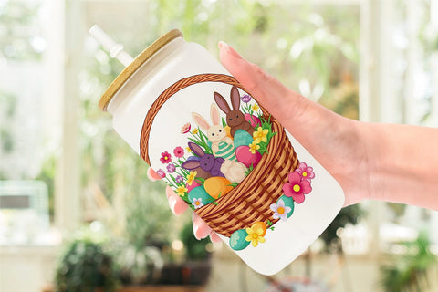 Glass Can Easter Basket Sublimation artnoy 