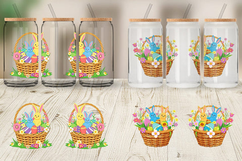 Glass Can Easter Basket Sublimation artnoy 