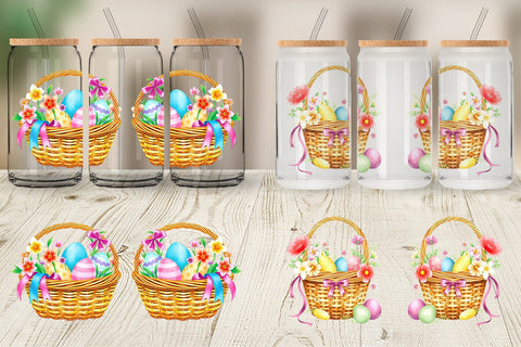 Glass Can Easter Basket Sublimation artnoy 