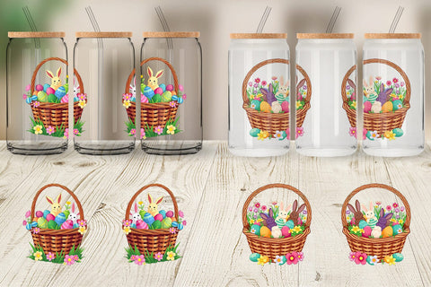 Glass Can Easter Basket Sublimation artnoy 