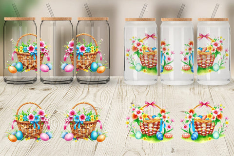 Glass Can Easter Basket Sublimation artnoy 