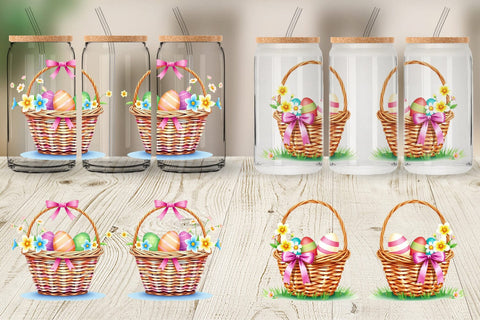 Glass Can Easter Basket Sublimation artnoy 