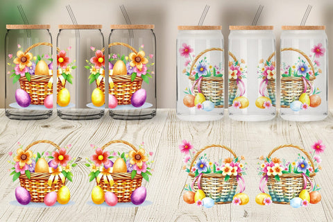 Glass Can Easter Basket Sublimation artnoy 