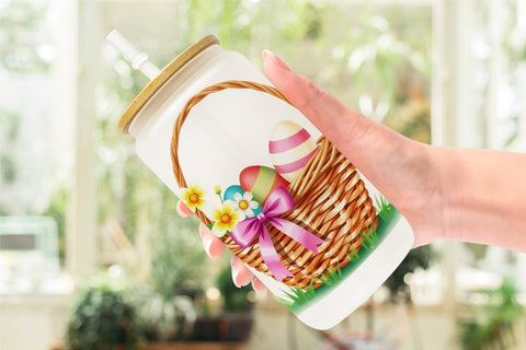 Glass Can Easter Basket Sublimation artnoy 