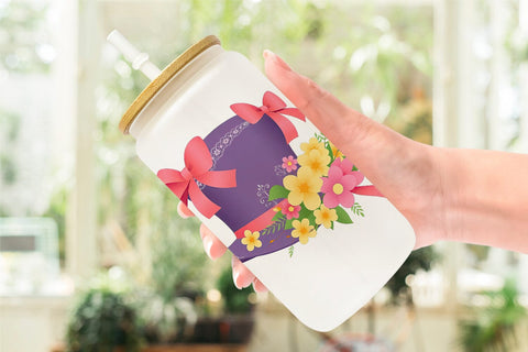 Glass Can Easter Bonnet Sublimation artnoy 