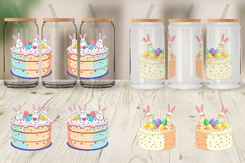 Glass Can Easter Cake Sublimation artnoy 