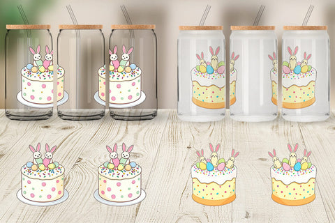 Glass Can Easter Cake Sublimation artnoy 