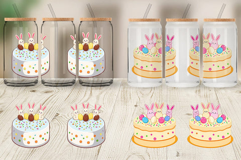 Glass Can Easter Cake Sublimation artnoy 