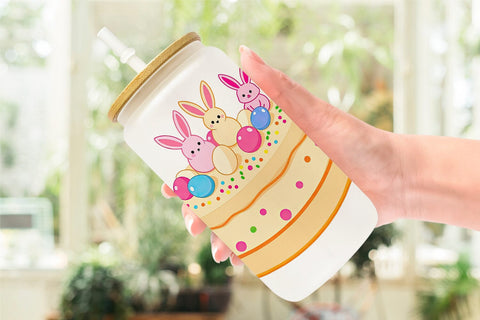 Glass Can Easter Cake Sublimation artnoy 