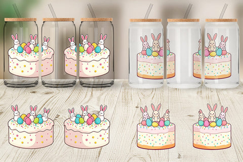 Glass Can Easter Cake Sublimation artnoy 