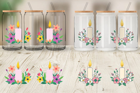 Glass Can Easter Candle Sublimation artnoy 