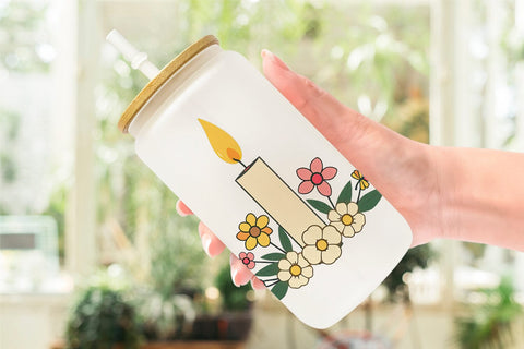 Glass Can Easter Candle Sublimation artnoy 