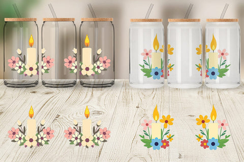 Glass Can Easter Candle Sublimation artnoy 
