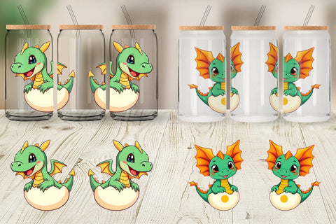 Glass Can Easter Dragon Sublimation artnoy 