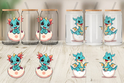 Glass Can Easter Dragon Sublimation artnoy 
