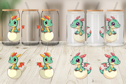 Glass Can Easter Dragon Sublimation artnoy 
