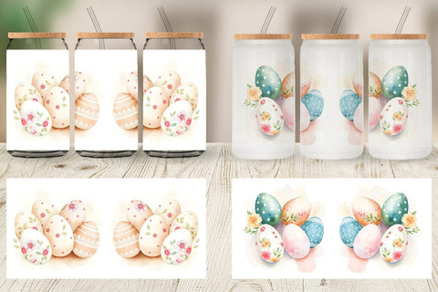 Glass Can Easter Eggs Sublimation artnoy 