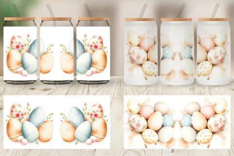 Glass Can Easter Eggs Sublimation artnoy 