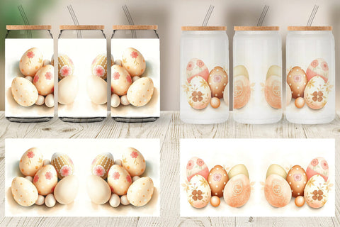 Glass Can Easter Eggs Sublimation artnoy 