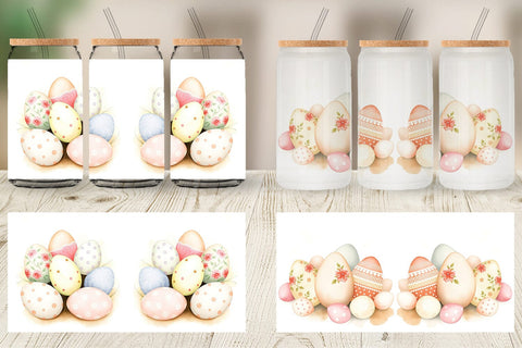 Glass Can Easter Eggs Sublimation artnoy 