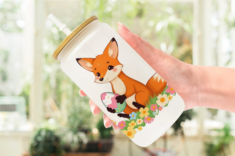 Glass Can Easter Fox Sublimation artnoy 