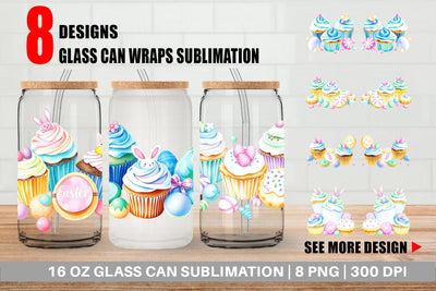 Glass Can Easter Treats Sublimation artnoy 