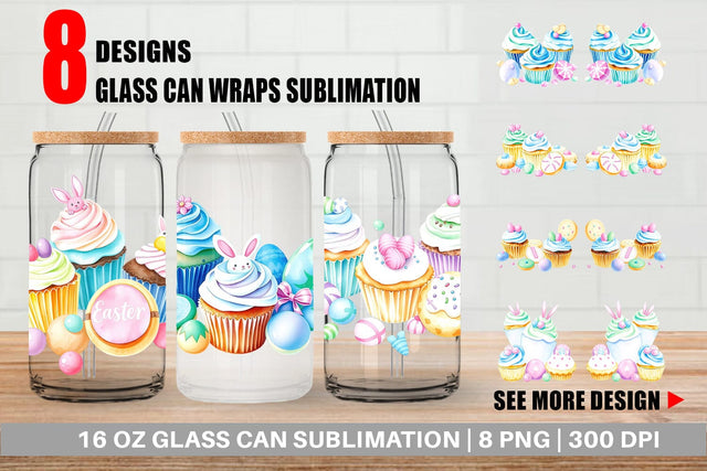 Glass Can Easter Treats Sublimation artnoy 