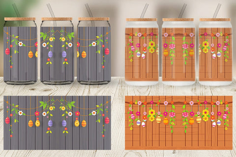 Glass Can Easter Wood Sublimation artnoy 