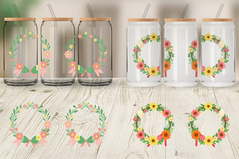 Glass Can Easter Wreath Sublimation artnoy 