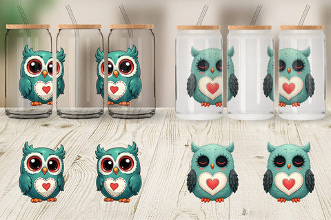 Glass Can Eerie Owl Journey Sublimation artnoy 