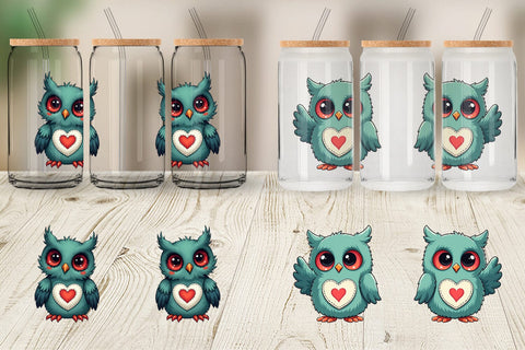 Glass Can Eerie Owl Journey Sublimation artnoy 