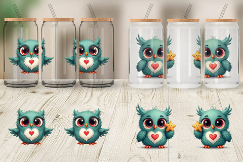 Glass Can Eerie Owl Journey Sublimation artnoy 