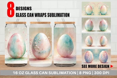 Glass Can Eggs Easter Sublimation artnoy 