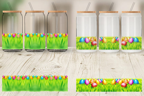 Glass Can Eggs on Grass Sublimation artnoy 