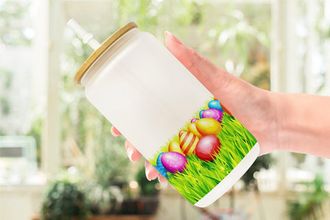 Glass Can Eggs on Grass Sublimation artnoy 