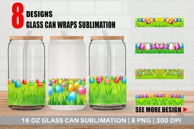 Glass Can Eggs on Grass Sublimation artnoy 