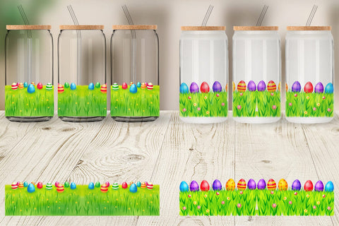 Glass Can Eggs on Grass Sublimation artnoy 