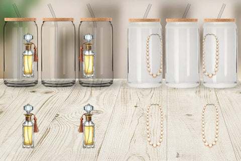 Glass Can Elegant Bridal Accessories and Keepsakes Sublimation artnoy 