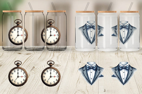 Glass Can Elegant Bridal Accessories and Keepsakes Sublimation artnoy 