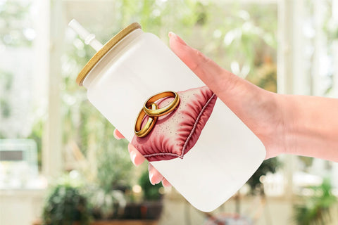 Glass Can Elegant Bridal Accessories and Keepsakes Sublimation artnoy 