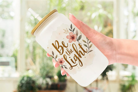 Glass Can Elegant Gold Motivational Quotes Sublimation artnoy 